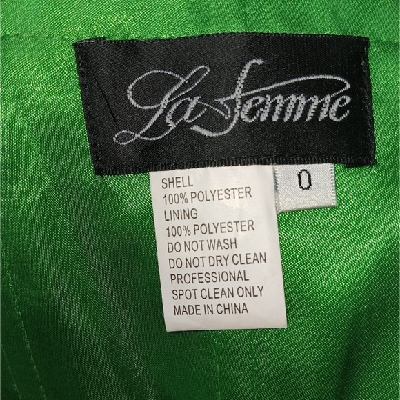 La Femme Chiffon Ombre Evening Dress Size 0 - Picture 6 of 8